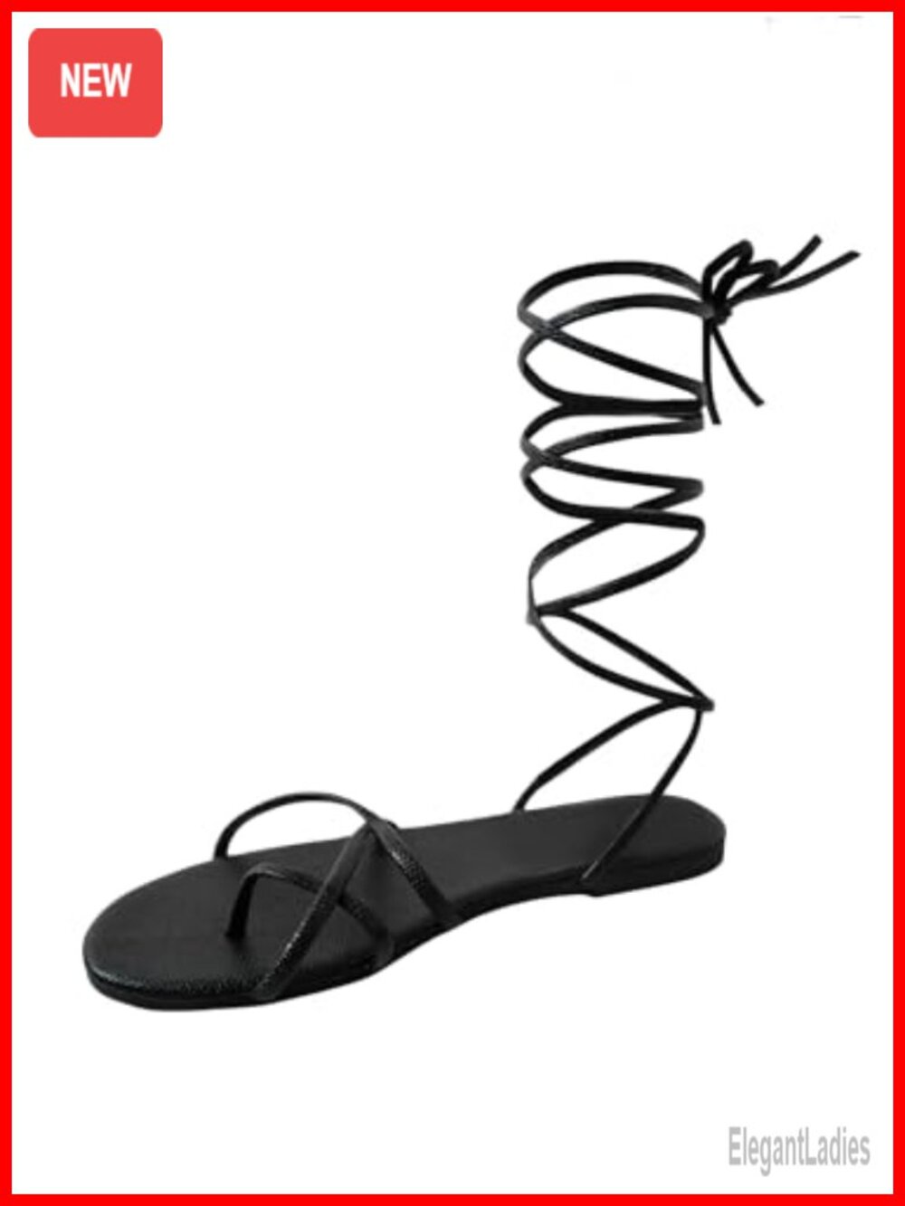 Women's Summer Strappy Beach Sandals Thong Tie Up Gladiator Lace Up Flat Sandals